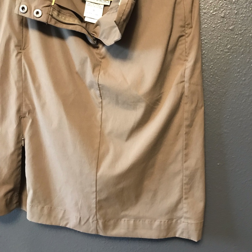 Light Khaki Knee-Length Skirt